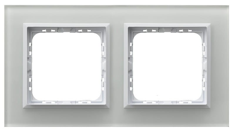 Sonata Białe Szkło Ramka Podwójna R-2Rgc/31/00