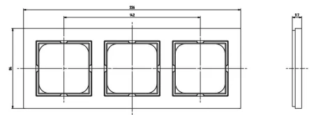 Sonata Ecru Ramka Potrójna R-3R/27