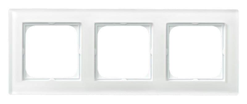 Sonata Białe Szkło Ramka Potrójna R-3Rg/31
