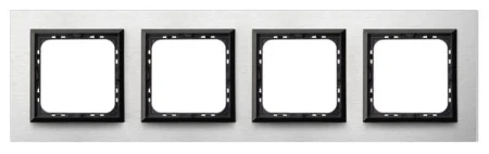 Sonata Szczotkowane Aluminium Ramka Poczwórna R-4Rac/62/25