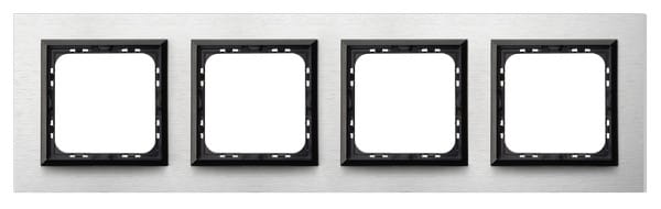 Sonata Szczotkowane Aluminium Ramka Poczwórna R-4Rac/62/25