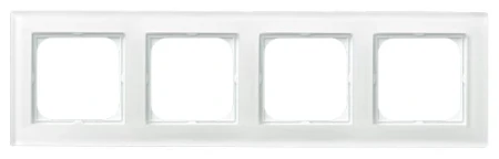 Sonata Białe Szkło Ramka Poczwórna Białe Szkło R-4Rg/31