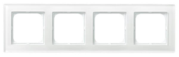 Sonata Białe Szkło Ramka Poczwórna Białe Szkło R-4Rg/31