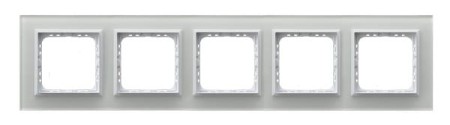 Sonata Białe Szkło Ramka Pięciokrotna R-5Rgc/31/00