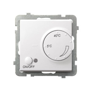 Sonata Biały Regulator Temperatury Z Czujnikiem Podpodłogowym Rtp-1R/M/00