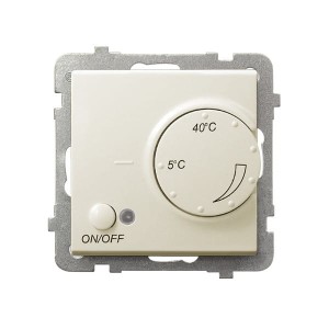 Sonata Ecru Regulator Temperatury Z Czujnikiem Podpodłogowym Rtp-1R/M/27