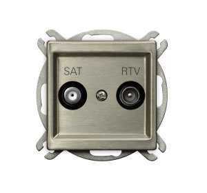 Sonata Nowe Srebro Gniazdo Rtv-Sat Końcowe Gpa-Rms/M/44