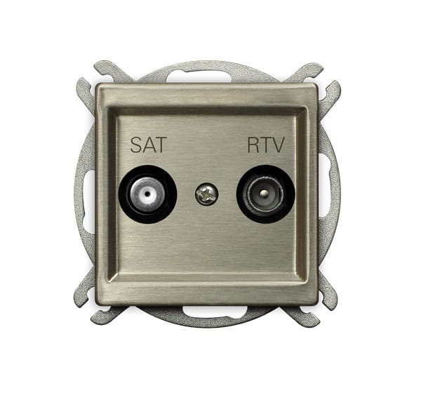 Sonata Nowe Srebro Gniazdo Rtv-Sat Końcowe Gpa-Rms/M/44