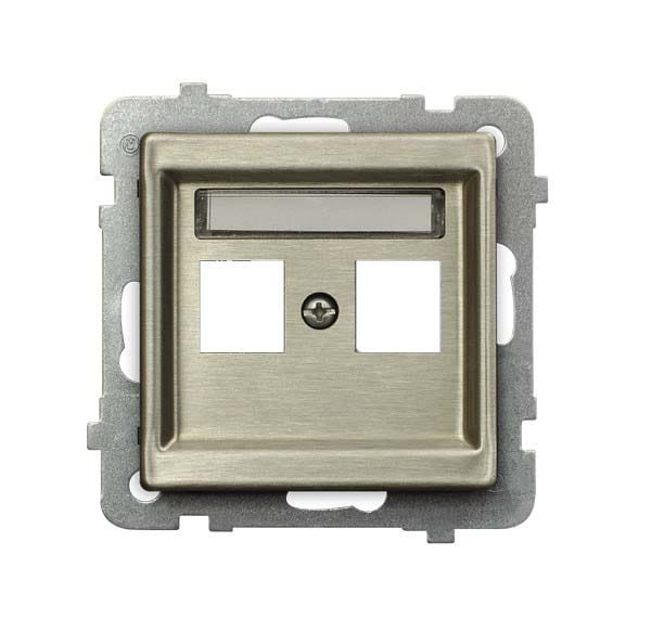 Sonata Nowe Srebro Obudowa Gniazda Podwójnego Typu Keystone Prosta Gpk-2Rm/P/44