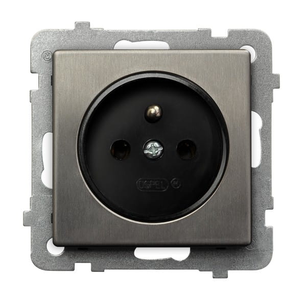 Sonata Stal Inox Gniazdo Pojedyncze Z Uziemieniem Gp-1Rmz/M/37