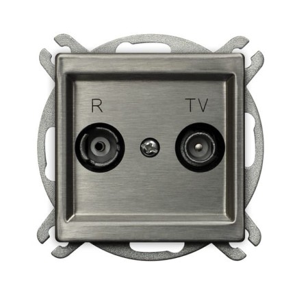 Sonata Stal Inox Gniazdo Rtv Przelotowe 10-Db Gpa-10Rmp/M/37