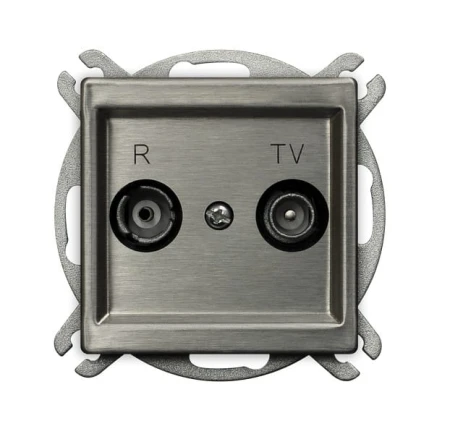 Sonata Stal Inox Gniazdo Rtv Przelotowe 16-Db Gpa-16Rmp/M/37