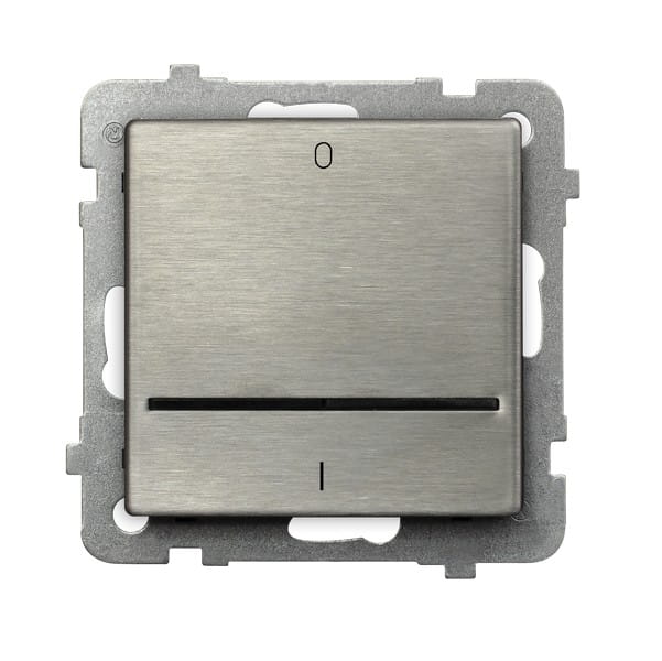 Sonata Stal Inox Łącznik Dwubiegunowy Z Podświetleniem Niebieskim Łp-11Rms/M/37