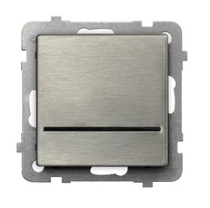 Sonata Stal Inox Łącznik Kontrolny Z Podświetleniem Niebieskim Łp-12Rms/M/37
