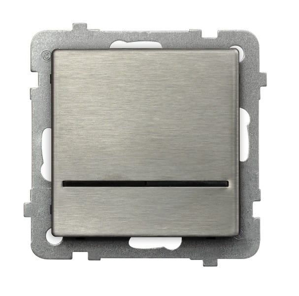 Sonata Stal Inox Łącznik Kontrolny Z Podświetleniem Niebieskim Łp-12Rms/M/37