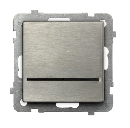 Sonata Stal Inox Łącznik Jednobiegunowy Z Podświetleniem Niebieskim Łp-1Rms/M/37