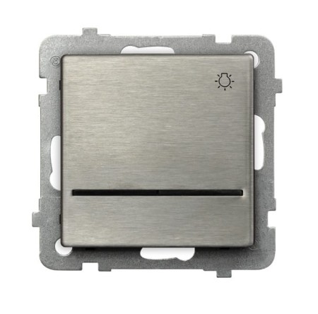 Sonata Stal Inox Łącznik Zwierny "Światło" Z Podświetleniem Niebieskim Łp-5Rms/M/37
