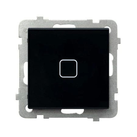 Sonata Touch Czarne Szkło Łącznik Dotykowy Jednobiegunowy Z Podświetleniem Łpd-1Rs/M/32