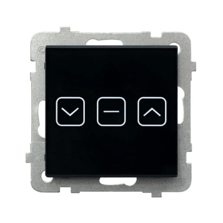 Sonata Touch Czarne Szkło Łącznik Dotykowy Żaluzjowy Z Podświetleniem Łpd-7Rs/M/32