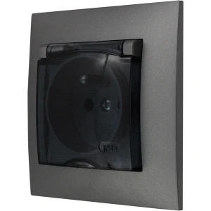 Gniazdo Hermetyczne Pojedyncze Do Łazienki Ospel Aria Szary