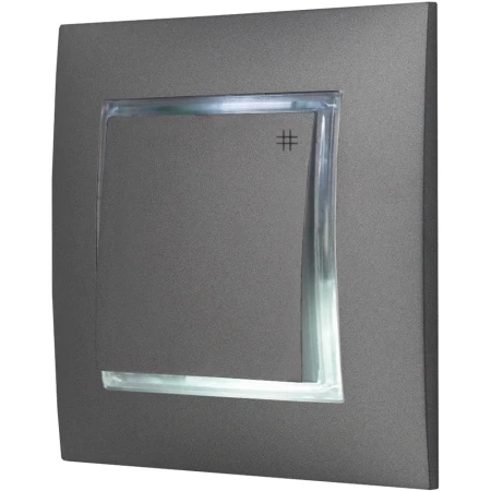 Włącznik Krzyżowy Szary Z Podświetleniem Białym Ospel Aria