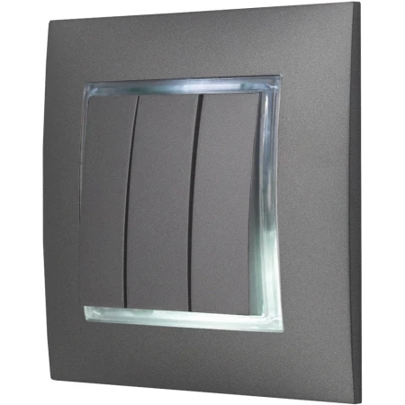 Włącznik Podświetlany Led Biały Potrójny Z Ramką 70.B Ospel Aria