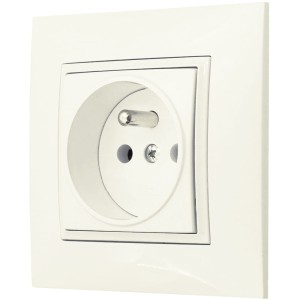Gniazdo Pojedyncze Kontakt Elektryczny Ospel Aria Ecru