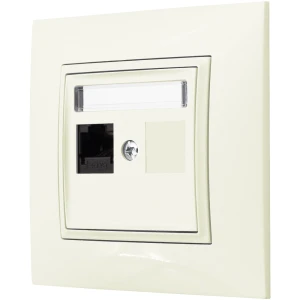 Gniazdo Internetowe Rj45 1X Ospel Aria Ecru