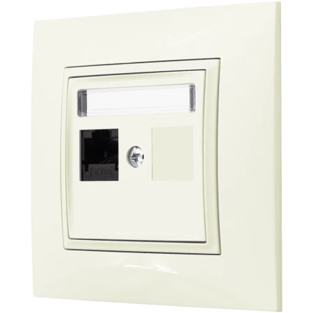 Gniazdo Internetowe Rj45 1X Ospel Aria Ecru