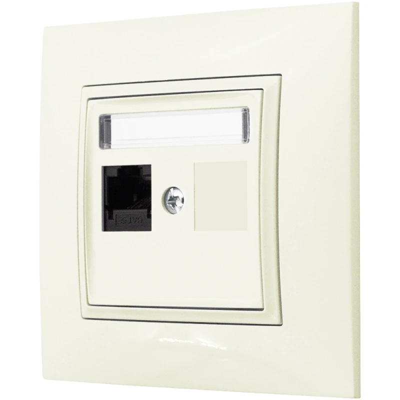 Gniazdo Internetowe Rj45 1X Ospel Aria Ecru