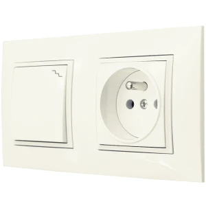 Gniazdo Z Włącznikiem Schodowym Ospel Aria Ecru