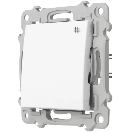 Ospel Szafir Włącznik Pojedynczy Krzyżowy Biały