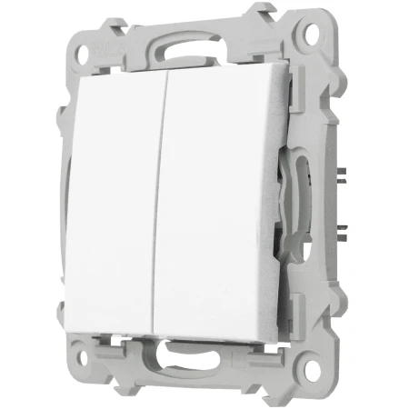 Ospel Szafir Włącznik Podwójny Świecznikowy Biały