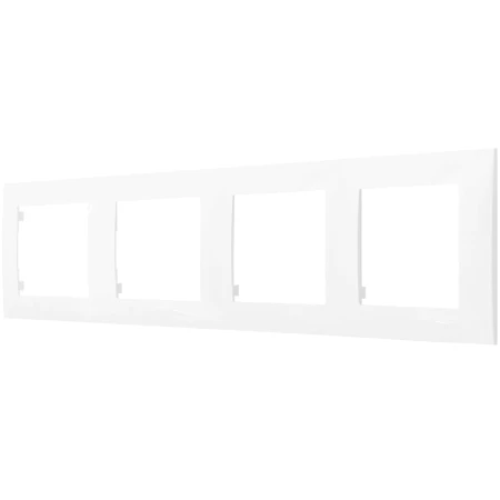 Ospel Szafir Ramka Poczwórna Biały