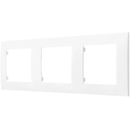 Ospel Szafir Ramka Potrójna Biały