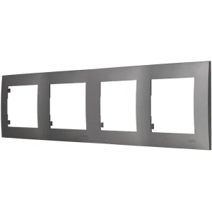 Ospel Szafir Ramka Poczwórna Szary Mat