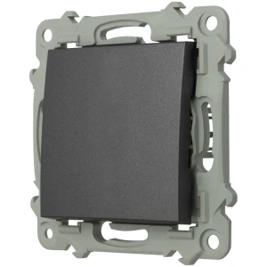 Ospel Szafir Włącznik Jednobiegunowy Szary Mat