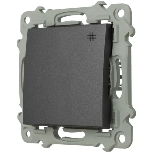 Ospel Szafir Włącznik Pojedynczy Krzyżowy Szary Mat