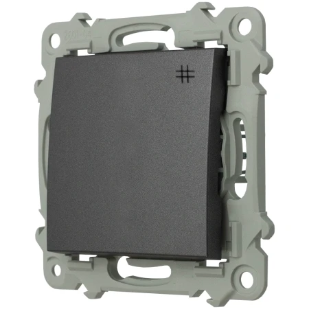 Ospel Szafir Włącznik Pojedynczy Krzyżowy Szary Mat