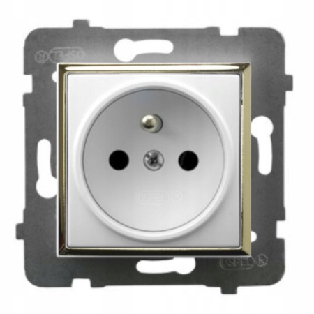 Ospel Aria Gniazdo Pojedyncze Bez Ramki Biały / Złoty