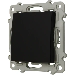 Ospel Szafir Włącznik / Łącznik Jednobiegunowy Czarny Metalik