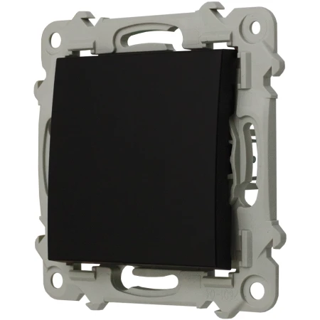 Ospel Szafir Włącznik / Łącznik Jednobiegunowy Czarny Metalik