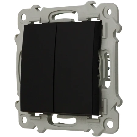 Ospel Szafir Łącznik Schodowy + Jednobiegunowy Czarny Metalik