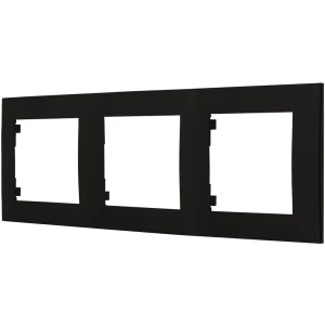 Ospel Szafir Ramka Potrójna Czarny Metalik