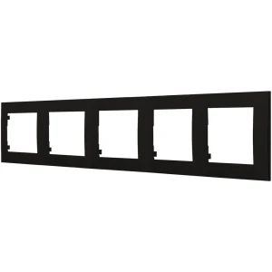 Ospel Szafir Ramka Pięciokrotna Czarny Metalik