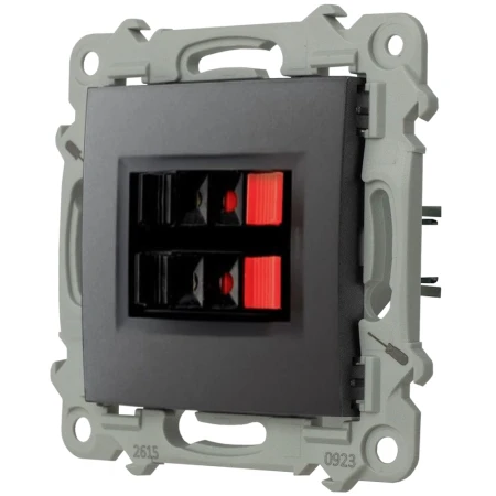 Ospel Szafir Gniazdo Głośnikowe Podwójne Szary Mat