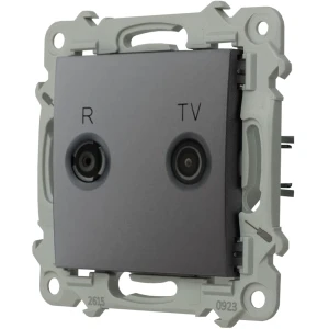 Ospel Szafir Gniazdo Rtv Zakończeniowe 10-Db Szary Mat