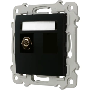 Ospel Szafir Gniazdo Ekwipotencjalne Pojedyncze Czarny Metalik