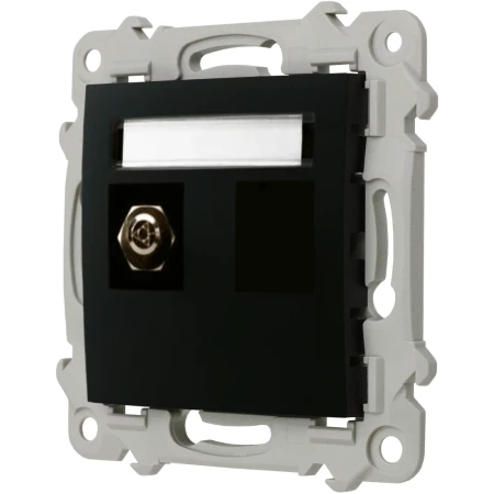 Ospel Szafir Gniazdo Ekwipotencjalne Pojedyncze Czarny Metalik