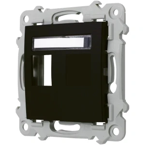 Ospel Szafir Obudowa Gniazda Pojedynczego Typu Keystone Prosta Czarny Metalik